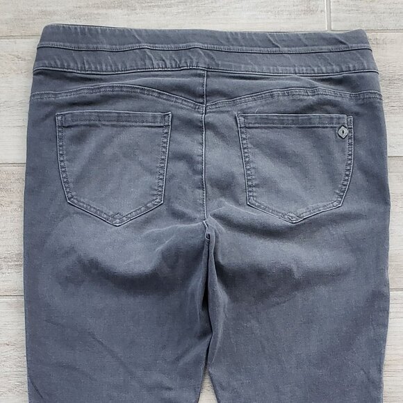 Democracy Pull On Jeans Women's Faded Grey Ab Solutions Shaping Waist 14 - Picture 5 of 9